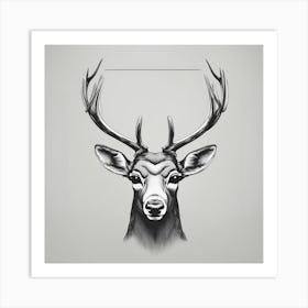 Deer Head 2 Art Print