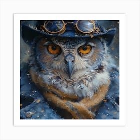 Steampunk Owl 5 Art Print