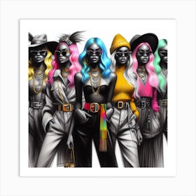 'The Girls' 1 Art Print