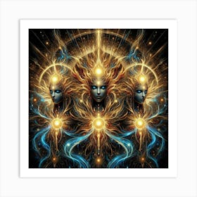 Sacred Vision: Illuminating Divine Insights in Artistic Masterpieces Art Print