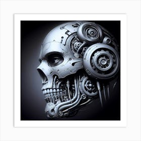 Robot Skull 3 Art Print