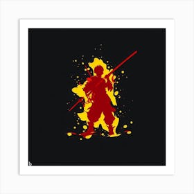 Samurai Warrior - Bo Staff - Wushu - Martial Arts 10 Art Print