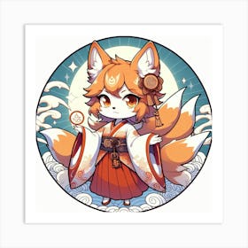 Kitsune Joy 11 Art Print