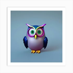 Cartoon Owl Art Print