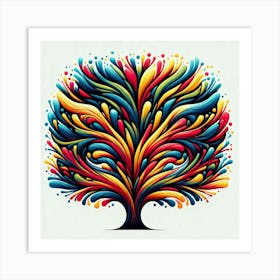 Colorful Tree Art Print