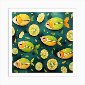 Fishes Background Art Print