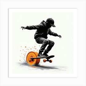 Skateboarder Art Print