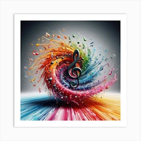 Colorful Music Notes 2 Art Print