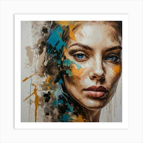 'A Woman With Blue Eyes' Art Print