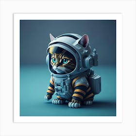 Cat Astronaut (59) Art Print