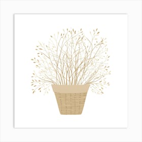 Elegant basket Art Print