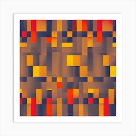 Abstract Squares Art Print