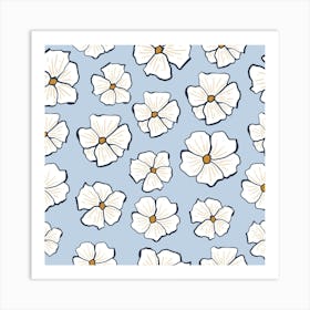 White Flowers Art Print