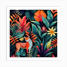 Jungle Seamless Pattern 1 Art Print