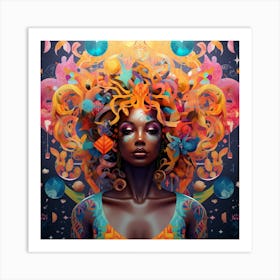 Psychedelic Woman 1 Art Print