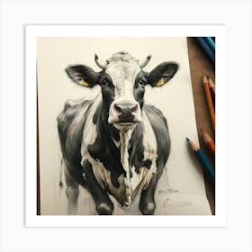 Cow Portrait 12 Art Print