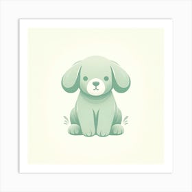 Green Dog Art Print