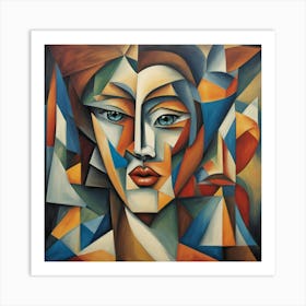 Cubism art splitting minds Art Print