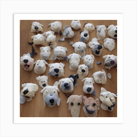 Collection Of Dog Heads Art Print