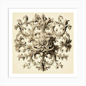 Ornate Floral Design Art Print