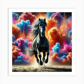 Colorful Horse 4 Poster