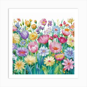 Flower Garden Art Print