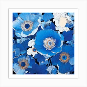 Blue Poppy Art Print