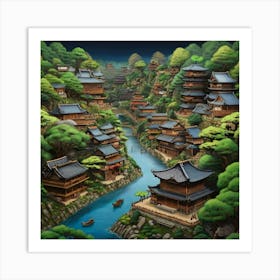 Asian Village 3 Art Print