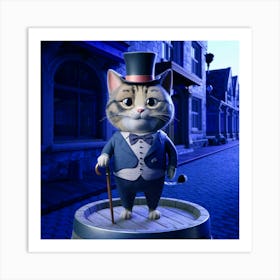 A 3d Render Of A Cat Wearing A Top Hat A Vs6gucawrrkxcrb Mx6gcg S8lssjejth6ugumvqfqr5a Art Print