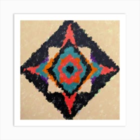 Aztec Quantum Pulse Diamond Art Print