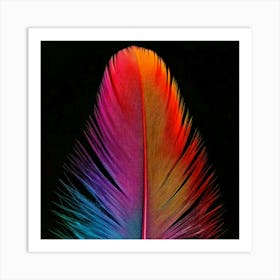 Firefly Vibrant Multicolored Feather With Intricate Gradient Details 47031 (2) Art Print