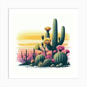 Illustration cactus 2 Art Print