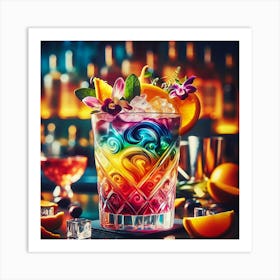 Rainbow Cocktail Art Print