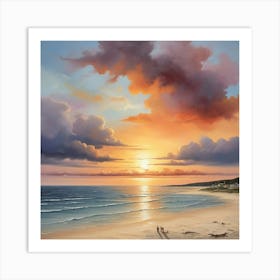 Sunset On The Beach 20 Art Print