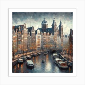 Amsterdam At Night 2 Art Print