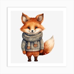 Fox In Sweater 3 Art Print