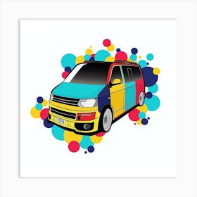 Vw Van pop art Art Print