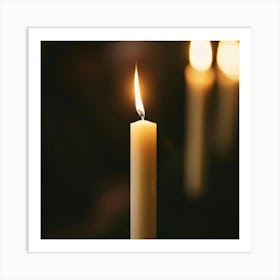 Candlelight In A Church 1 Art Print