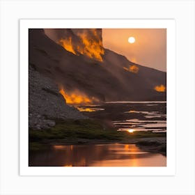 Sunrise Over Iceland Art Print