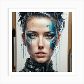 Robot Girl 4 Art Print