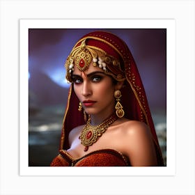 Beautiful Indian Woman Art Print