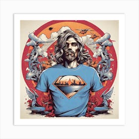 Superman t-shirt Art Print