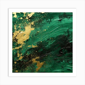 Abstract Emerald Green Art Print