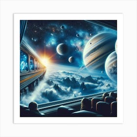 Space Train 4 Art Print