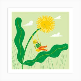 Happy Dandelion 1 Art Print