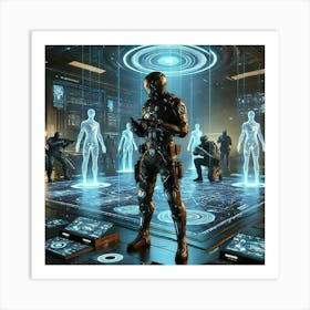 Syndicate Operative Cells Scifi Art Print