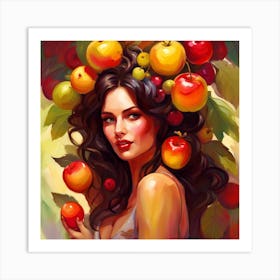 Apple Girl Art Print