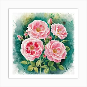 Pink Roses 6 Art Print