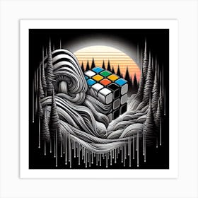 Rubik'S Cube 5 Art Print