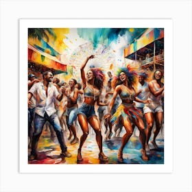 Carnival Dancers Art Print